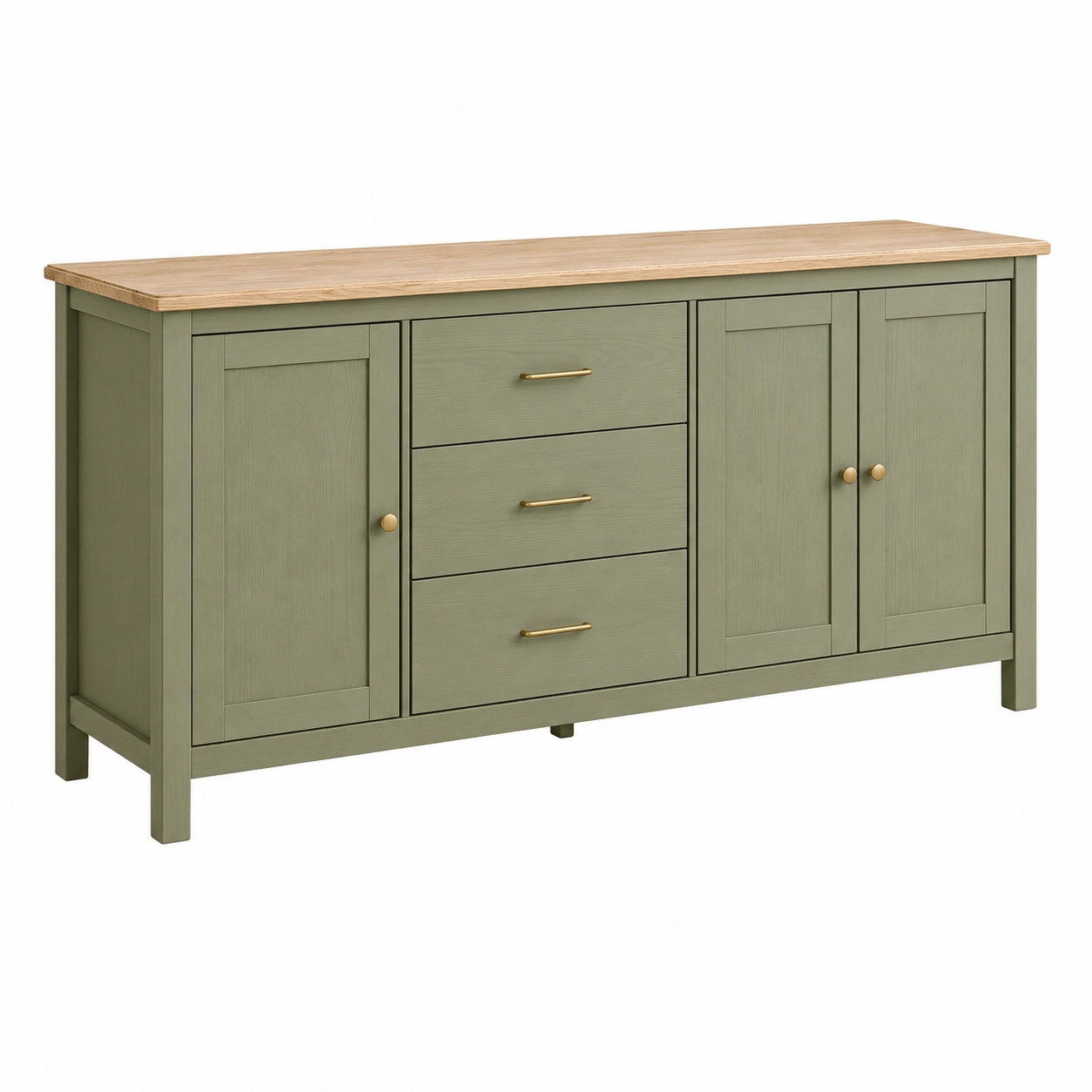Aparador Moderno de Madera con Cajones y Puertas para Sala y Comedor-Furnisel