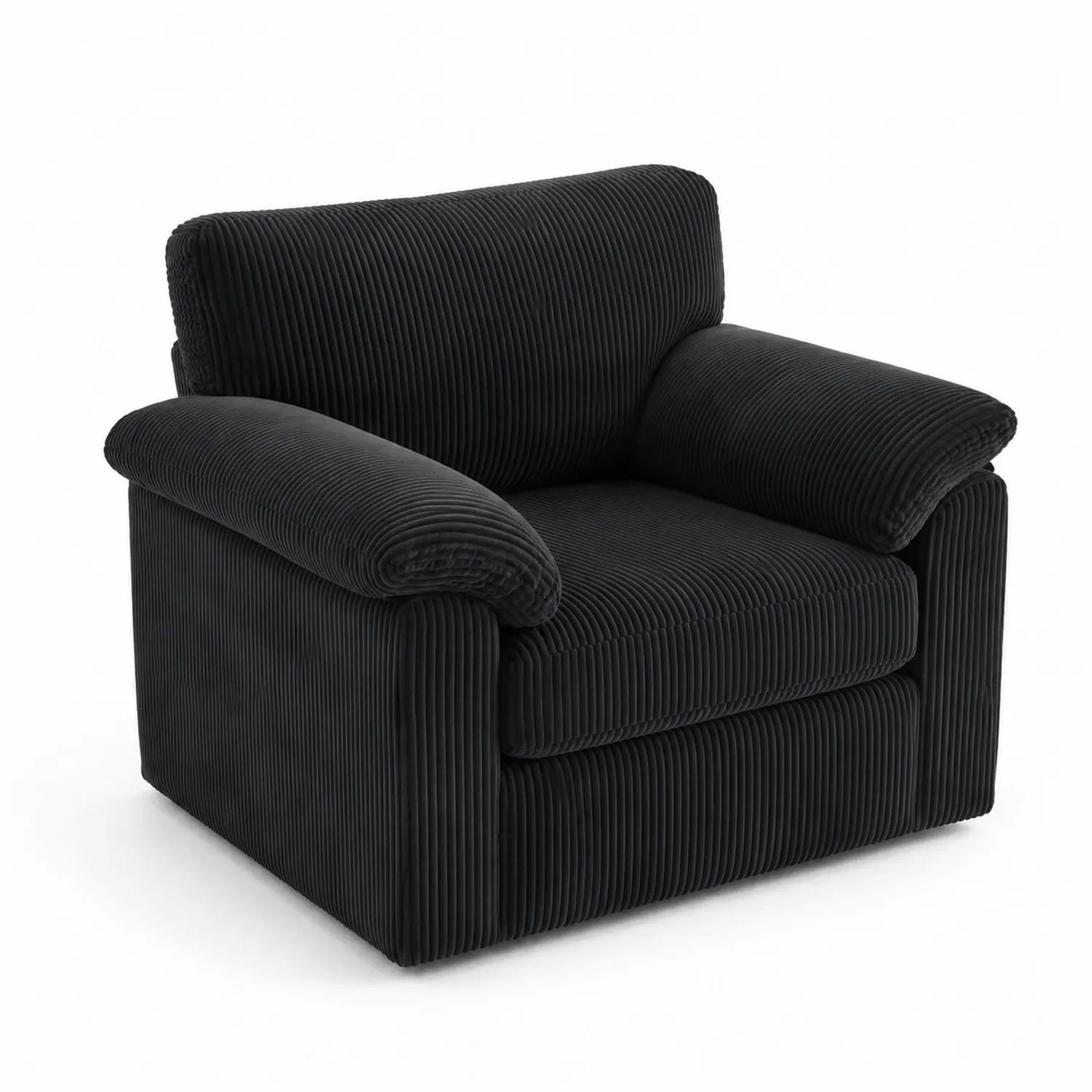 Fotel welurowy czarny 90x80x75 cm-Floravillach