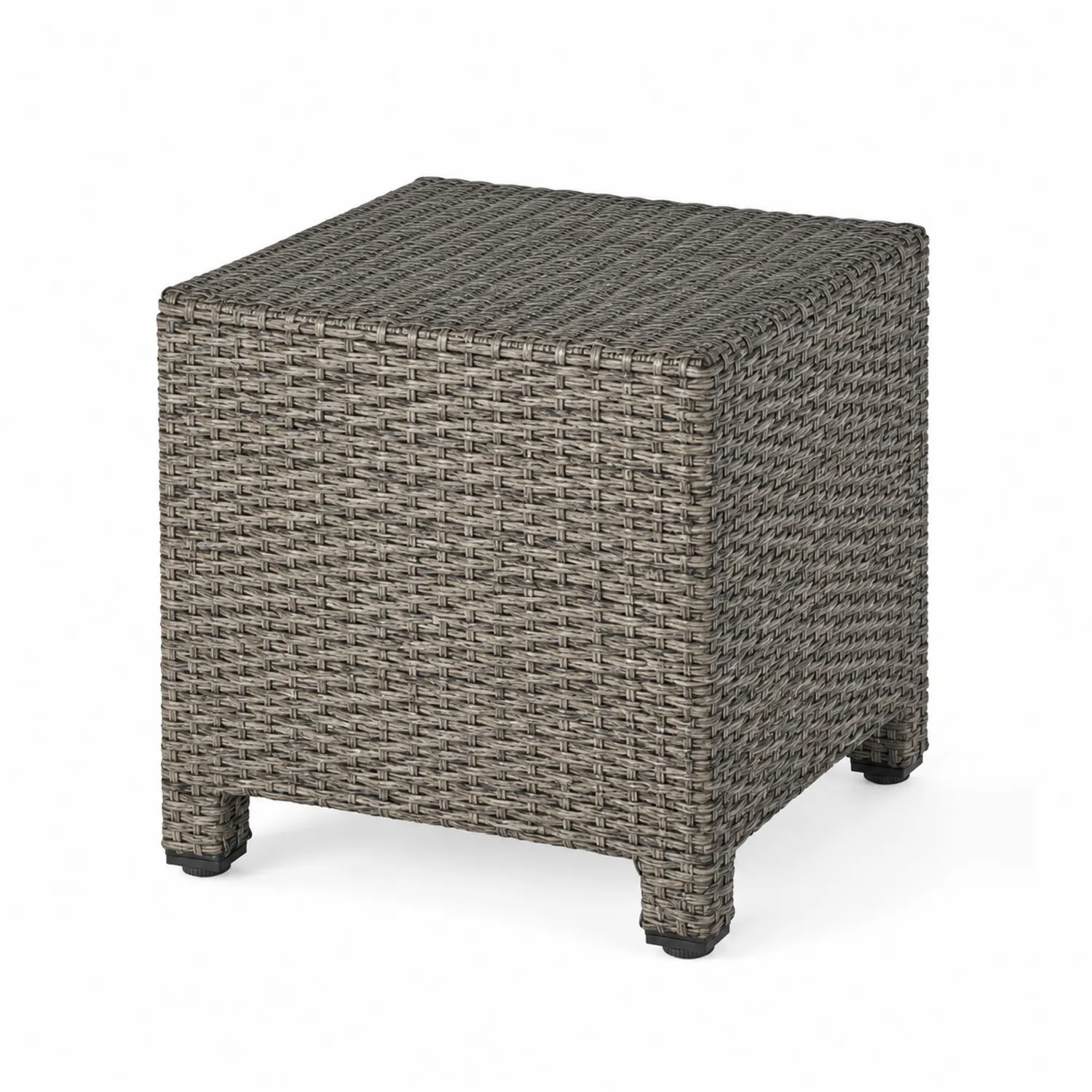 Stolik z technorattanu Szary 50x50x50 cm-Floravillach