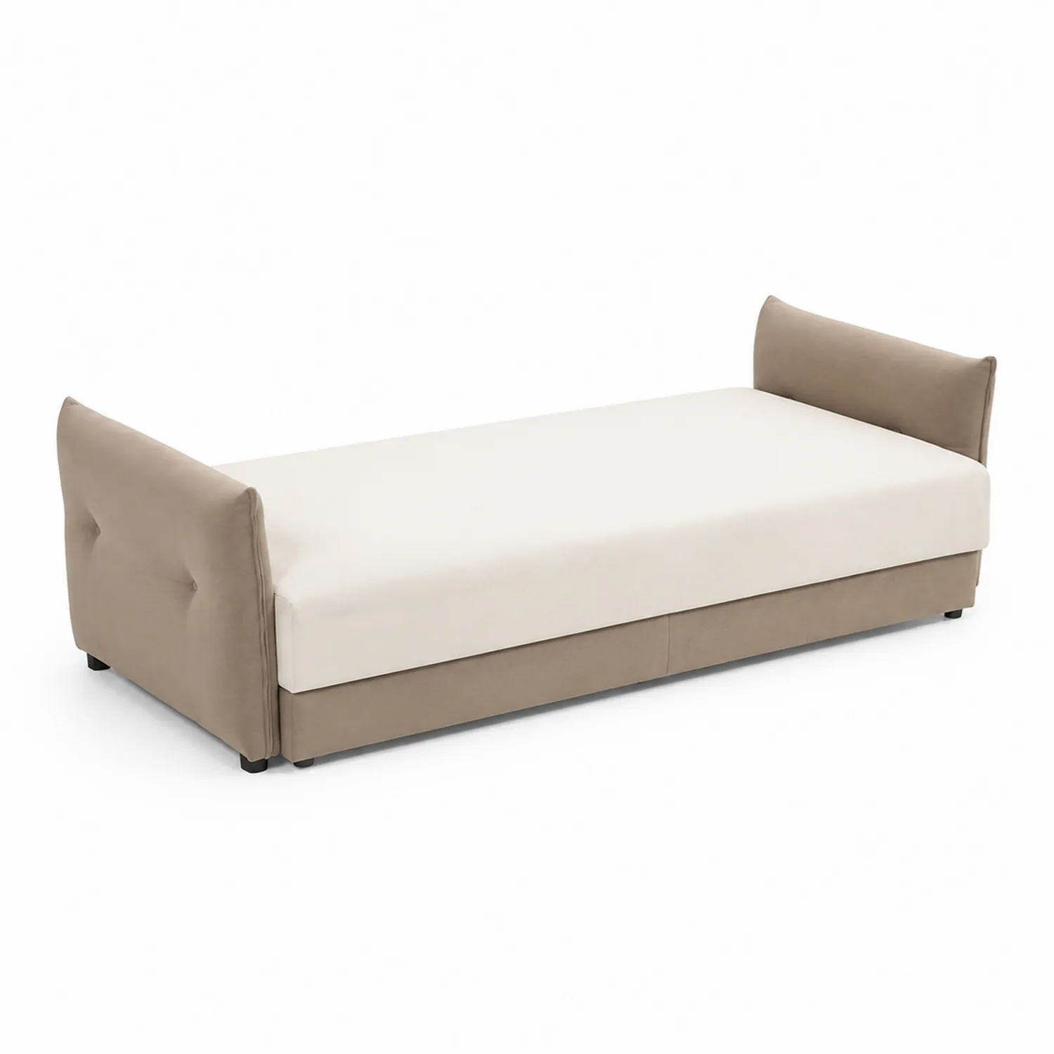 Tagesbett Sofa Stoff Beige Braun 200x90x75 cm-Earthlofteu