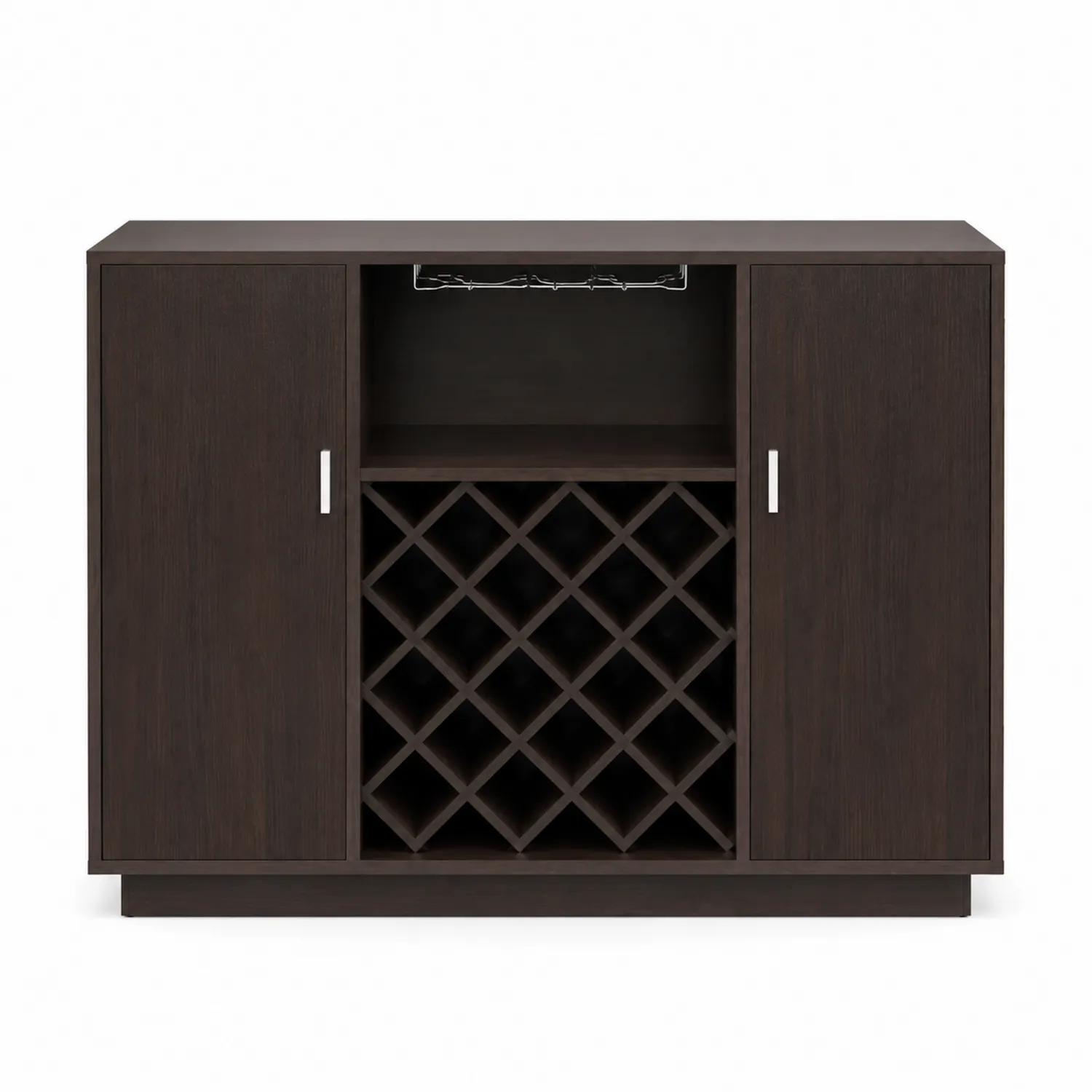 Weinschrank Holz Dunkelbraun 100x40x90 cm-Earthlofteu