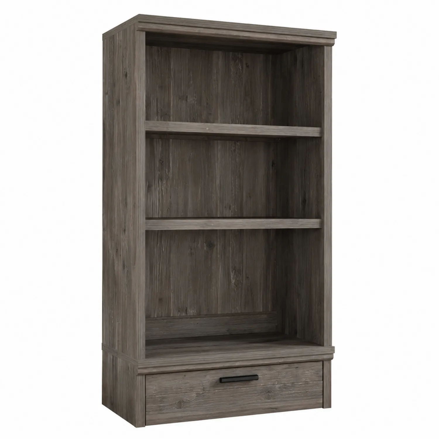 Bücherregal aus Pinienholz mit Schublade Grau 180x90x40 cm-Earthlofteu