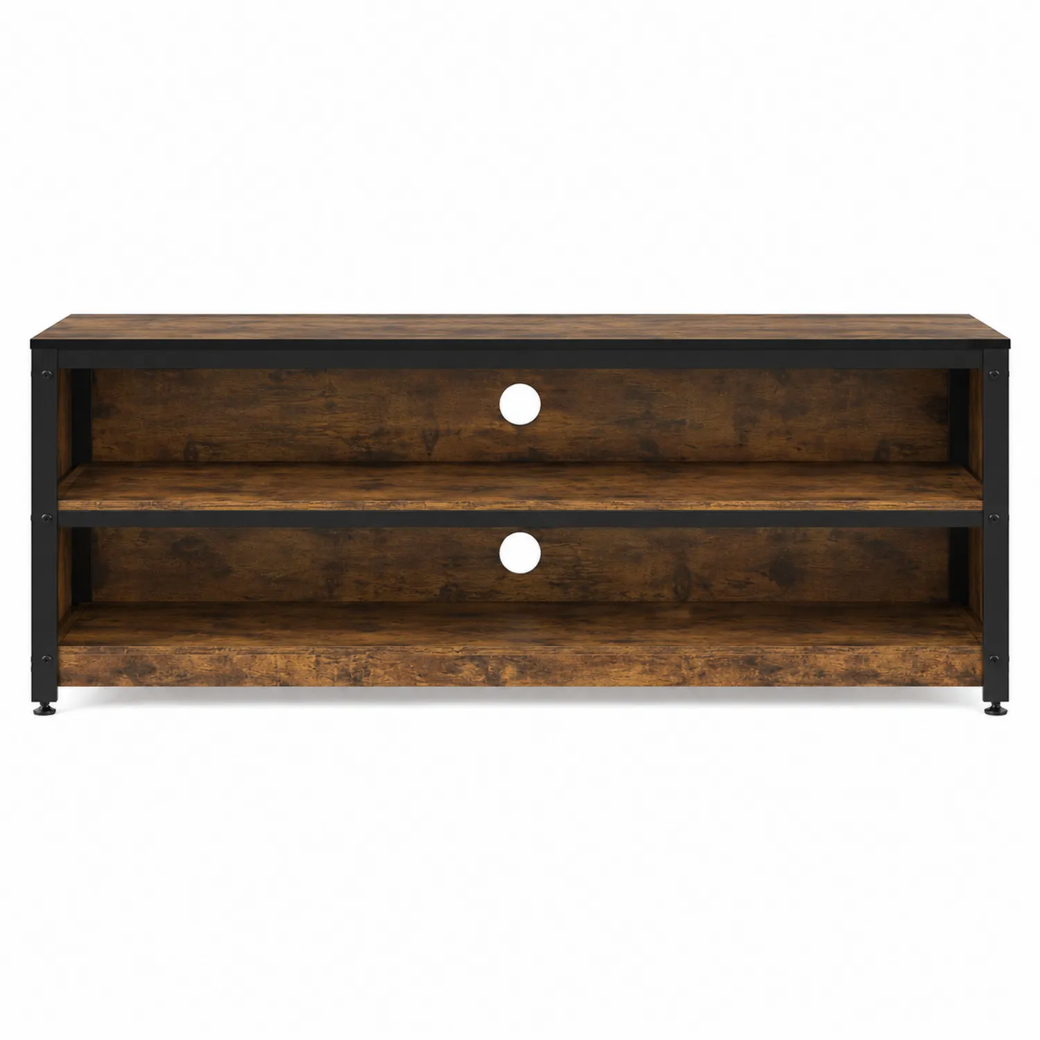 TV-Schrank Holzoptik Braun Metall 110x40x50cm-Earthlofteu