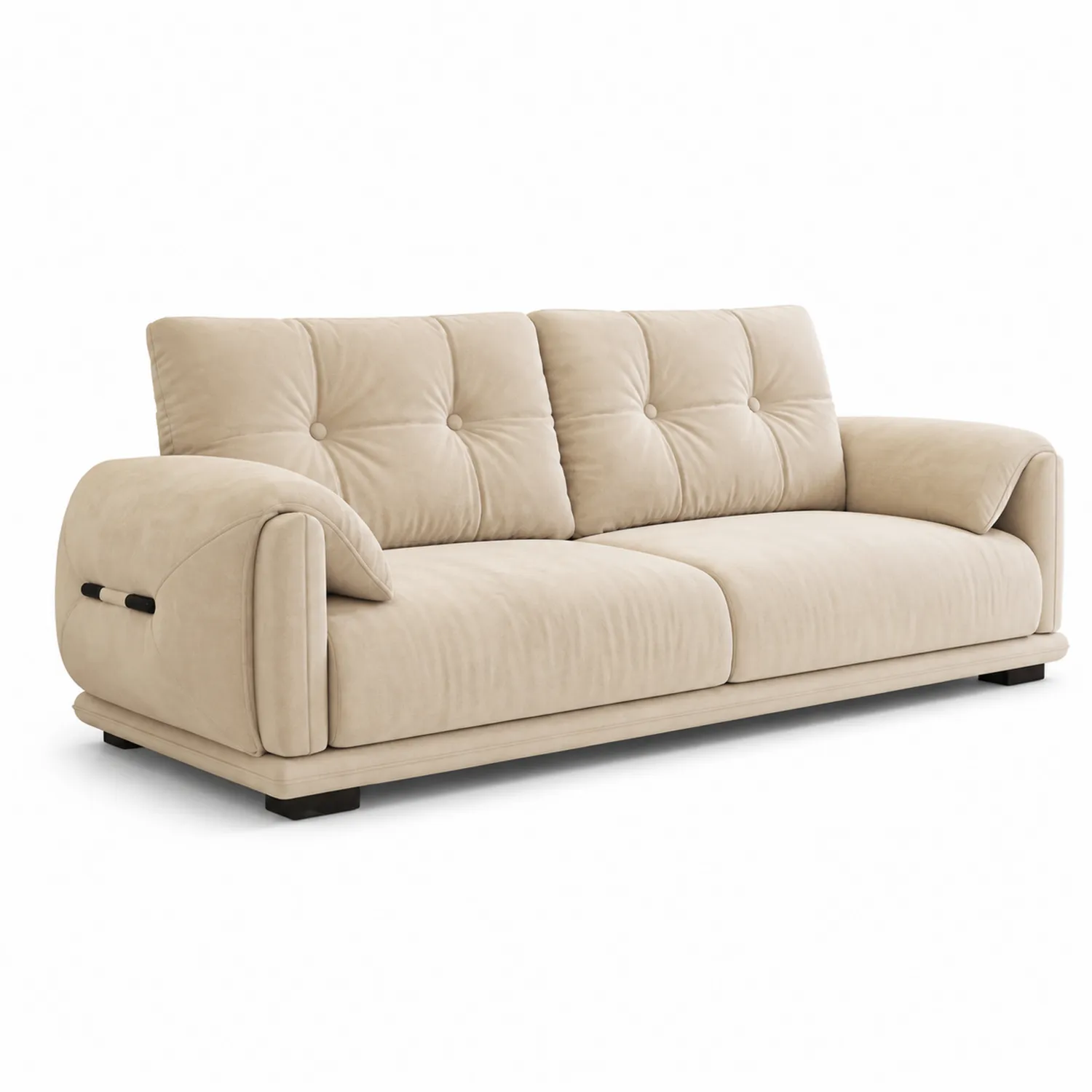 Dreisitzer Sofa Mikrofaser Beige 220 cm-Earthlofteu