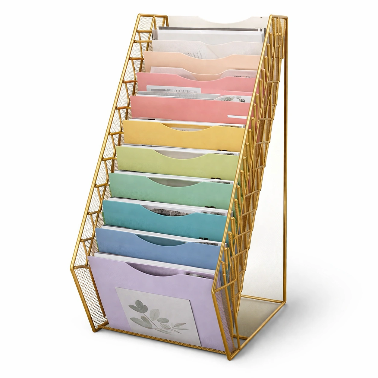 Organizador De Escritorio Metalico Estilo Moderno-SelviaNest