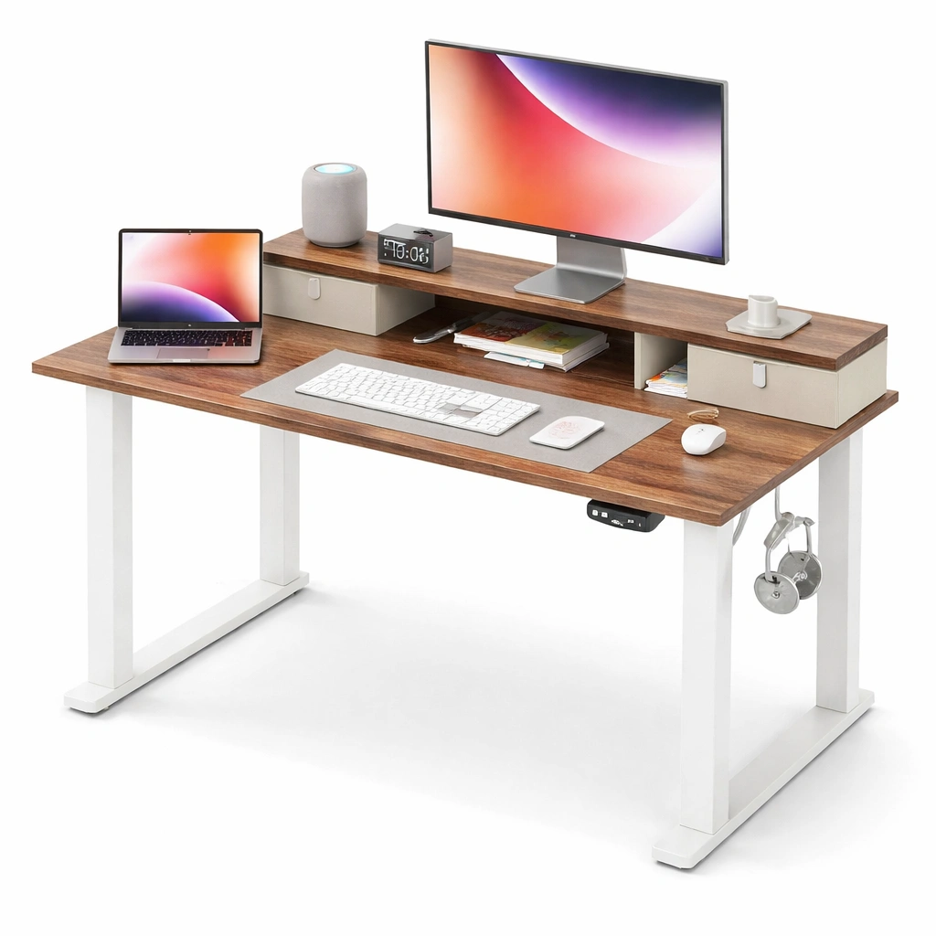 Escritorio Elevable Con Soporte Para Monitor-SelviaNest