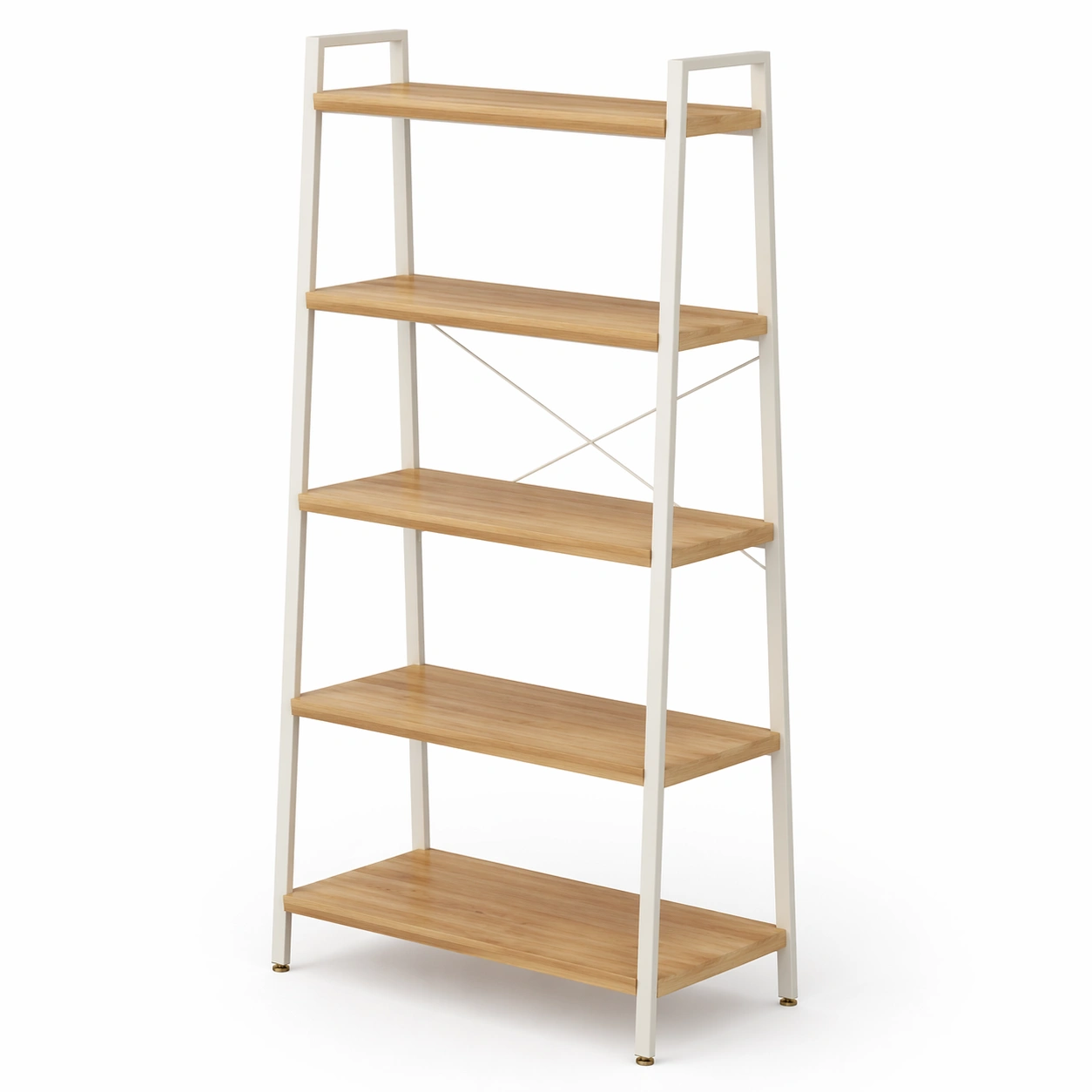 Estanteria vertical de madera con estructura metalica-SelviaNest