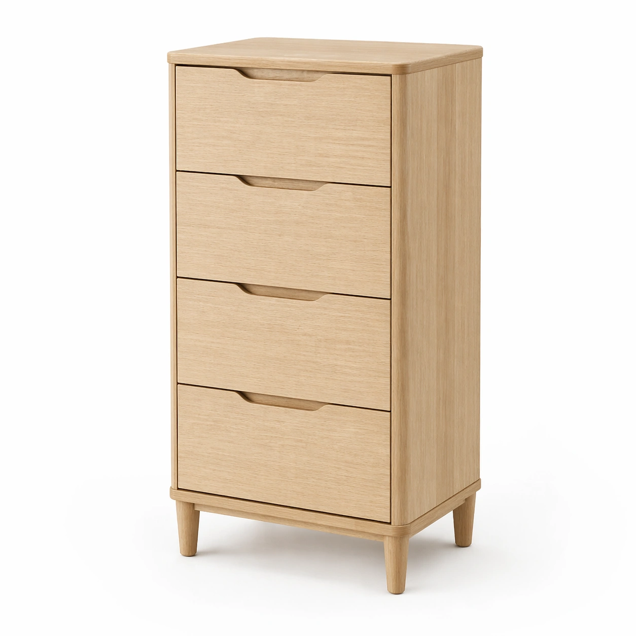 Cajonera vertical beige claro con 4 compartimentos-AuvellaLiving