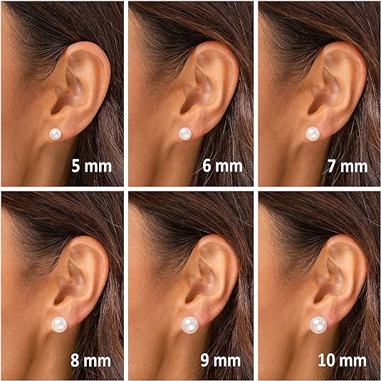 Handpicked White Japan AAA Akoya Pearl Earrings Studs