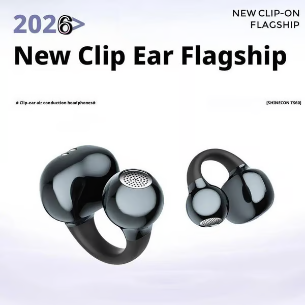 🎧 2026 Nové nasazovací otevřené sluchátka – Bezdrátová Bluetooth sluchátka s AI potlačením hluku, zdobená kamínky a odolná vůči vodě