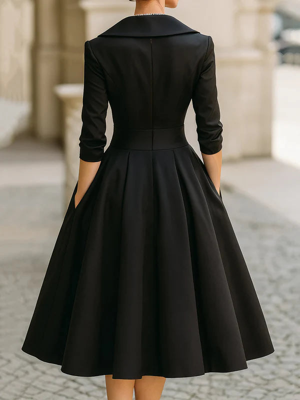 Lina - Vestido midi elegante con estilo vintage