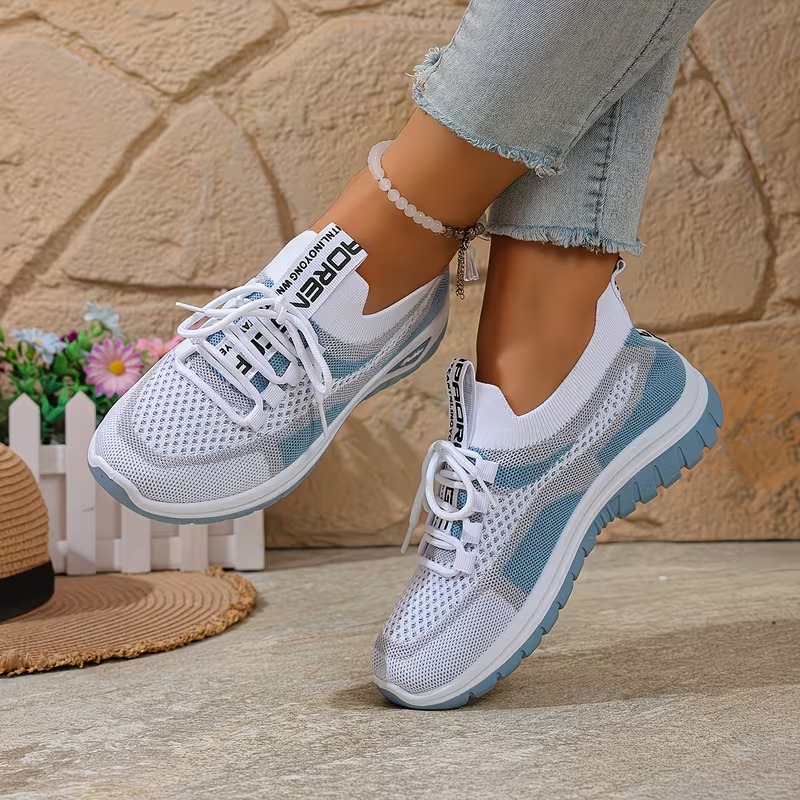 Baskets respirantes pour femmes en mesh avec dégradé de couleurs