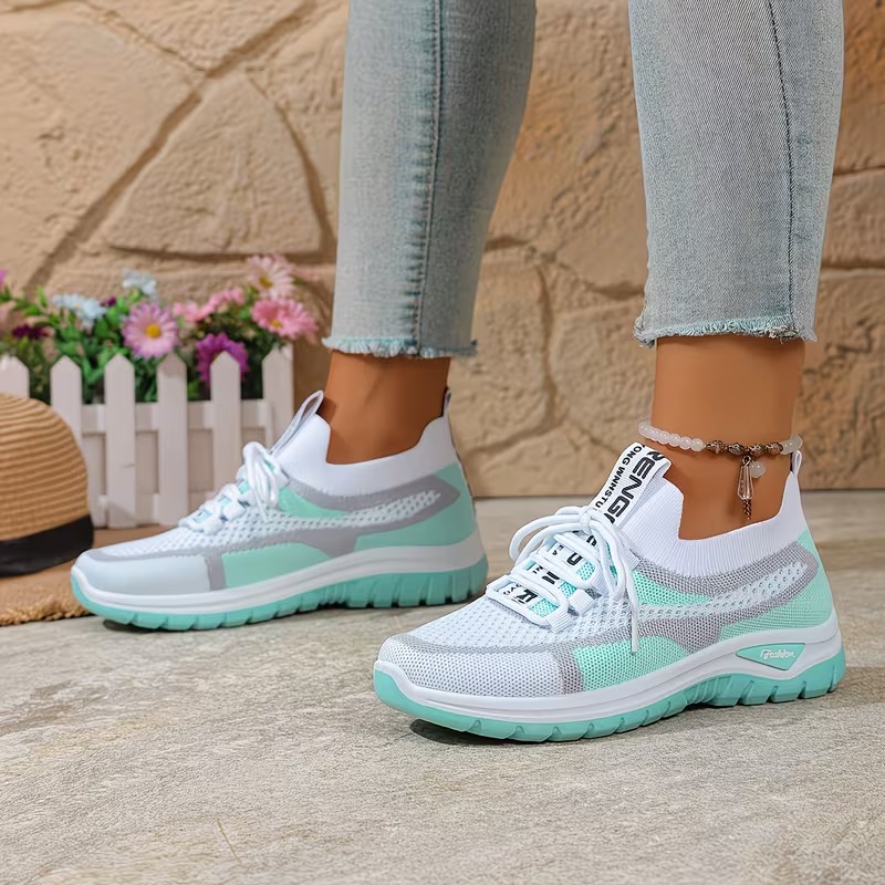 Baskets respirantes pour femmes en mesh avec dégradé de couleurs