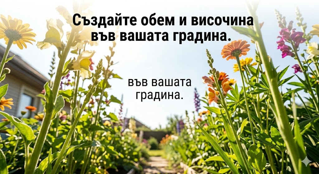 Цветен Микс – 20 вида високи цветя на биоразградима лента