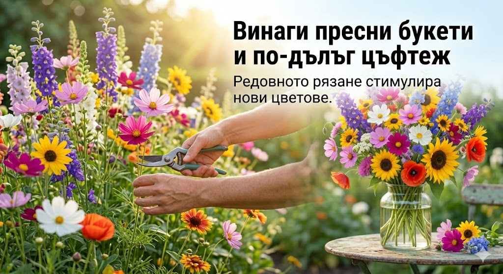 Цветен Микс – 20 вида високи цветя на биоразградима лента