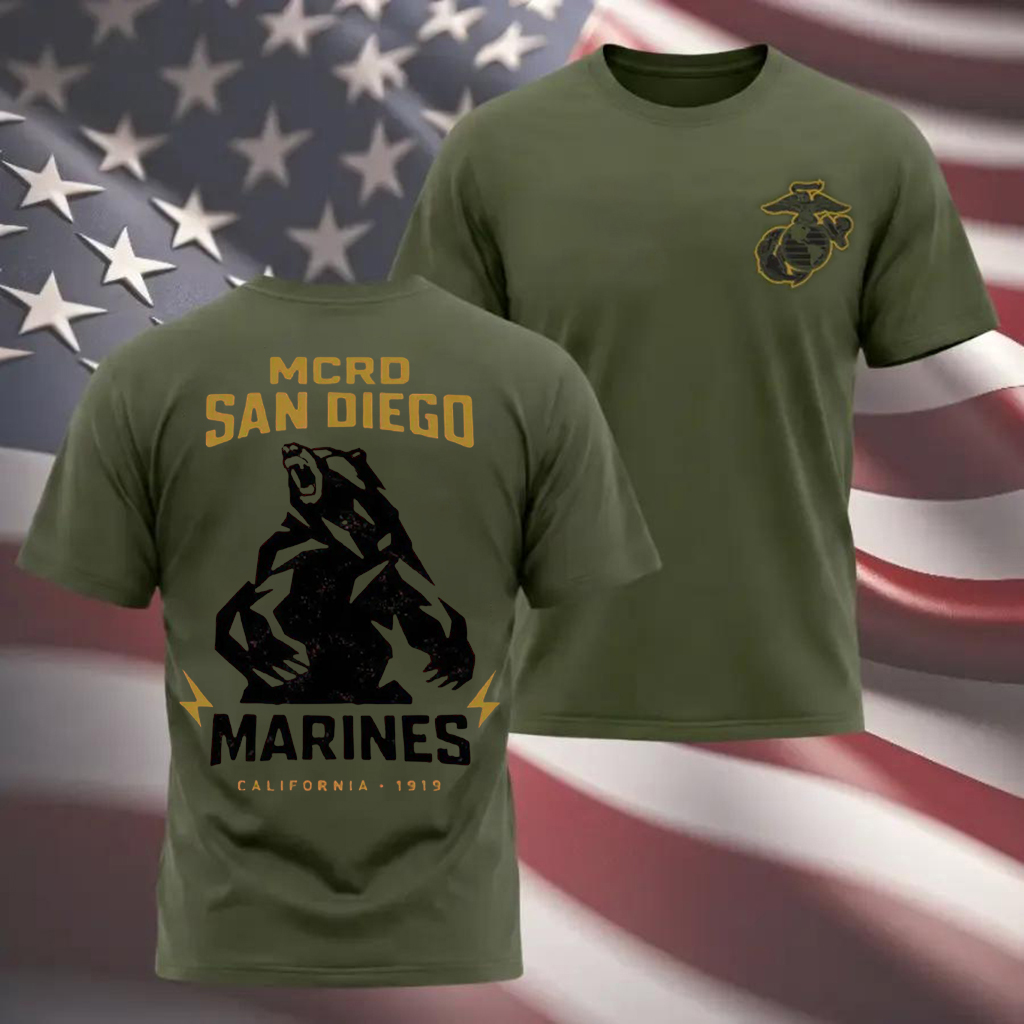 MCRD San Diego Marines California Bear T-Shirt
