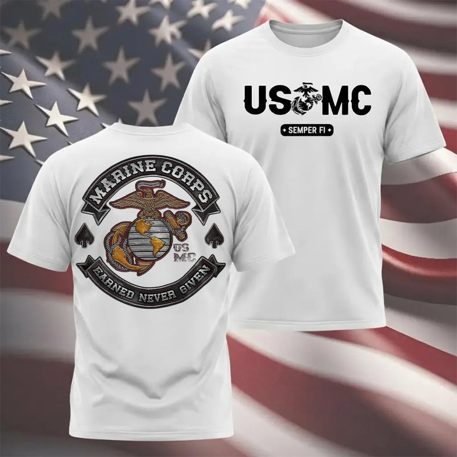USMC- Soft Cotton Poly Blend Tee