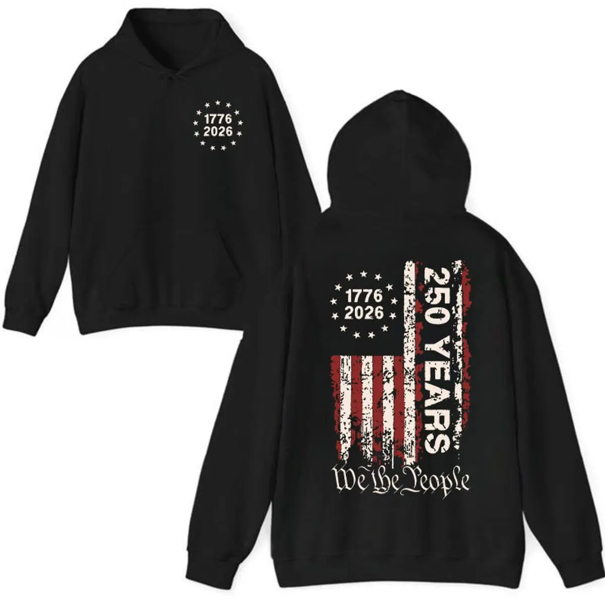 250 Years Of Freedom America T-Shirt & Hoodie – Usa 250th Anniversary Flag Pullover