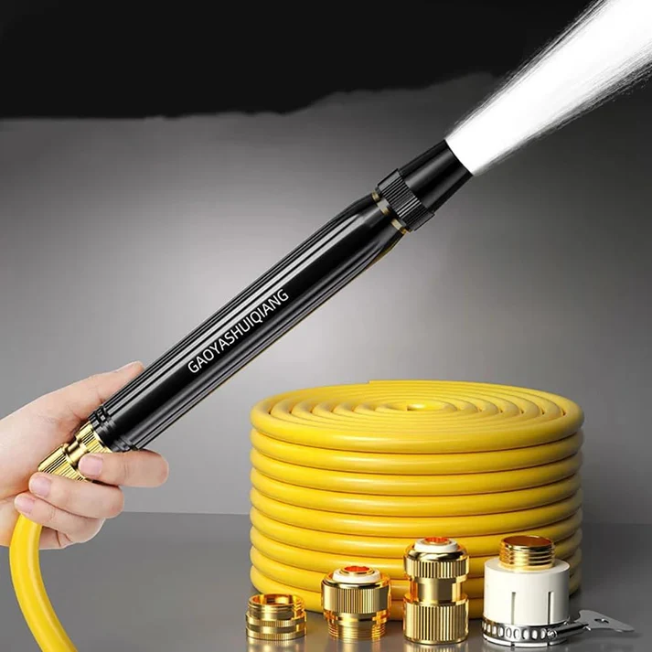 🎉Home high-pressure car wash water gun with booster nozzle and hose, a must-have for watering plants and vegetables, and car washing.👍💦
