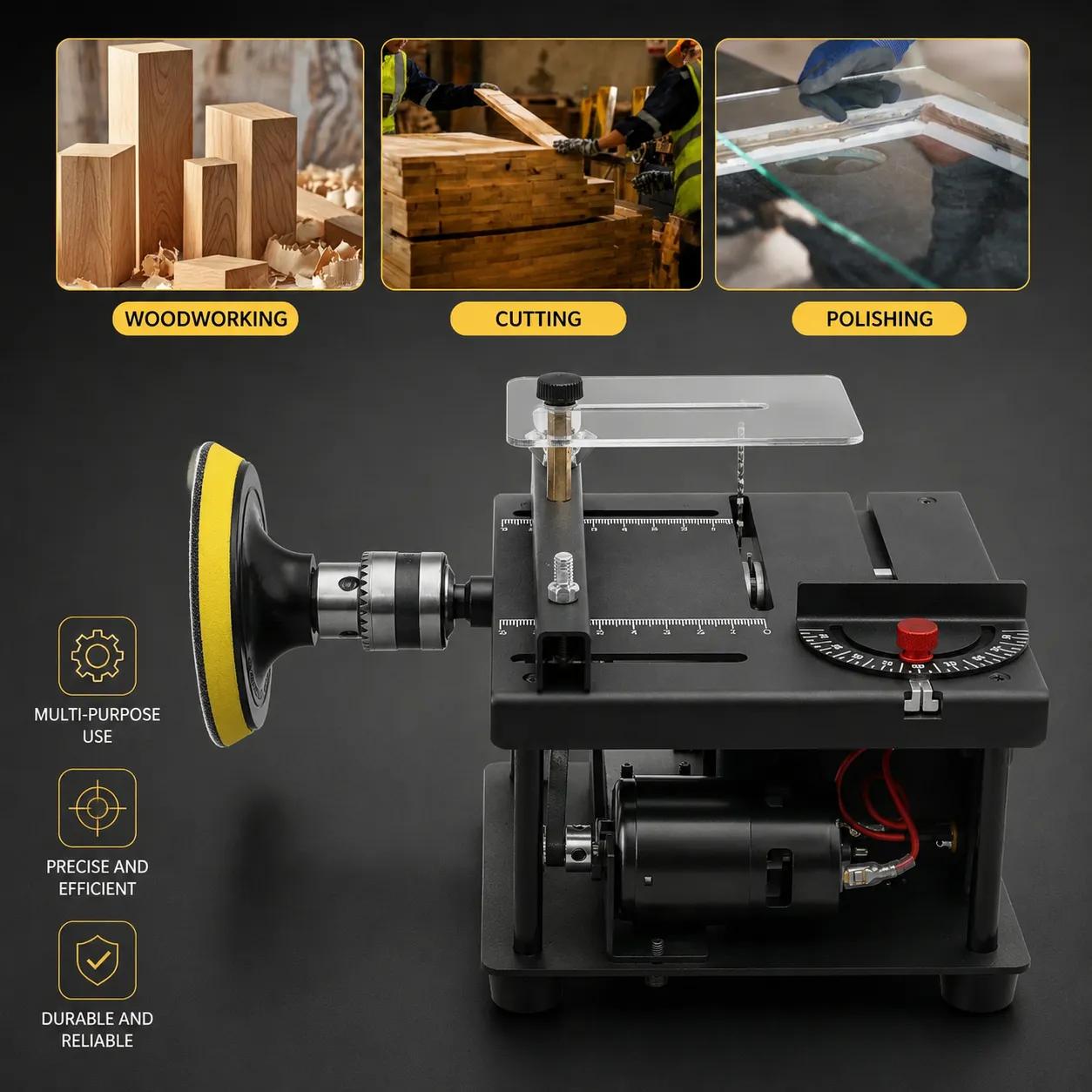 Desktop Precision Table Saw for DIY Makers and Woodworking Enthusiasts