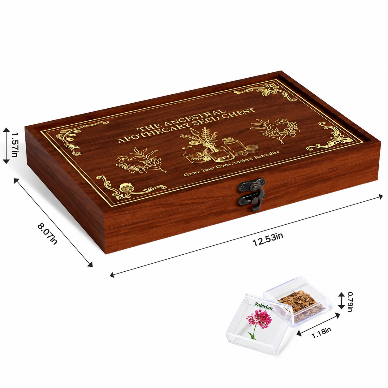 40 Varieties Herbal Seed Collection Chest with Non-GMO Heirloom Herb Seeds