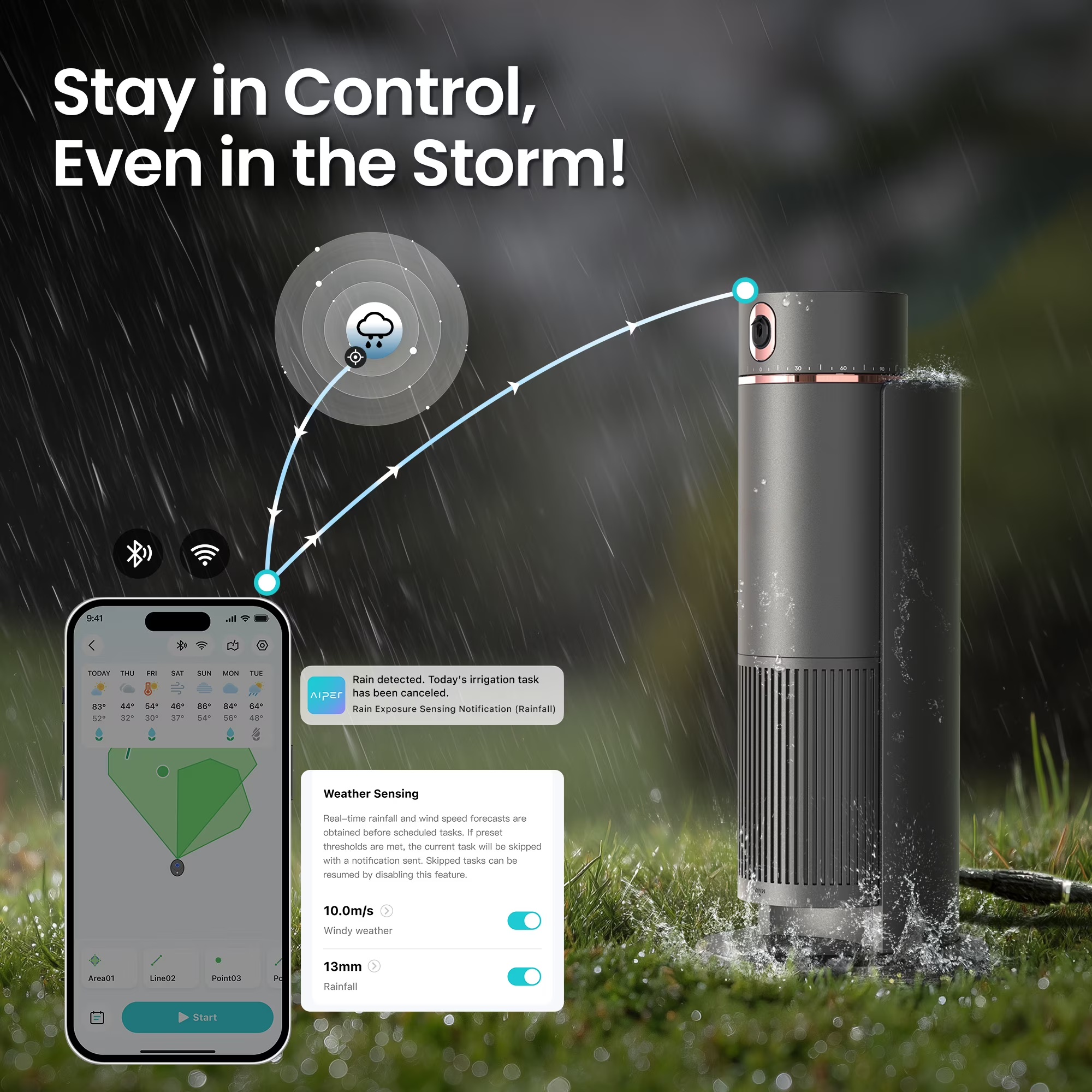 App Controlled Lawn Watering System with 10 Zones