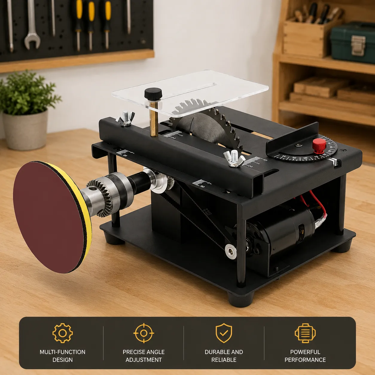 Desktop Precision Table Saw for DIY Makers and Woodworking Enthusiasts