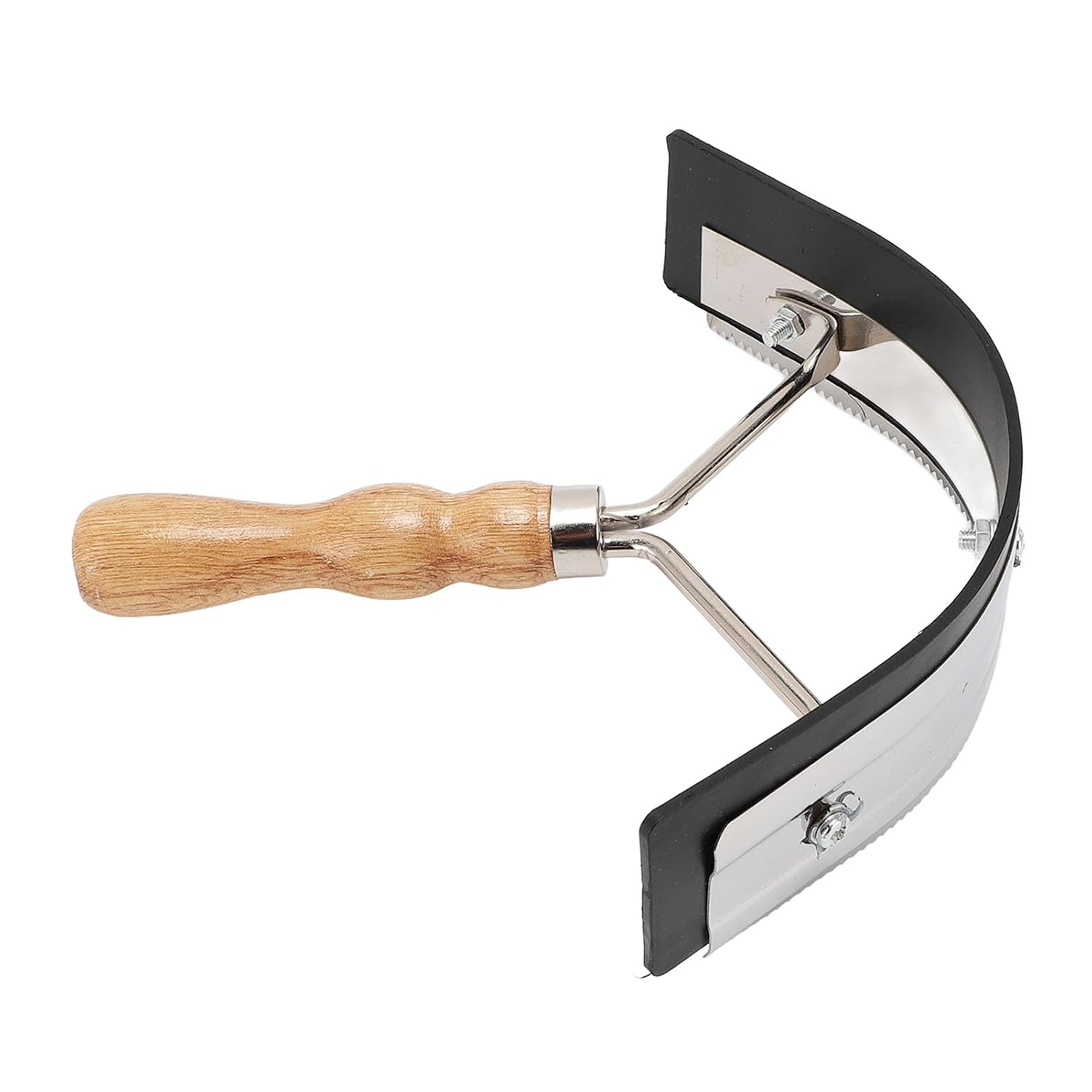 Ergonomic wooden-handled horse grooming brush