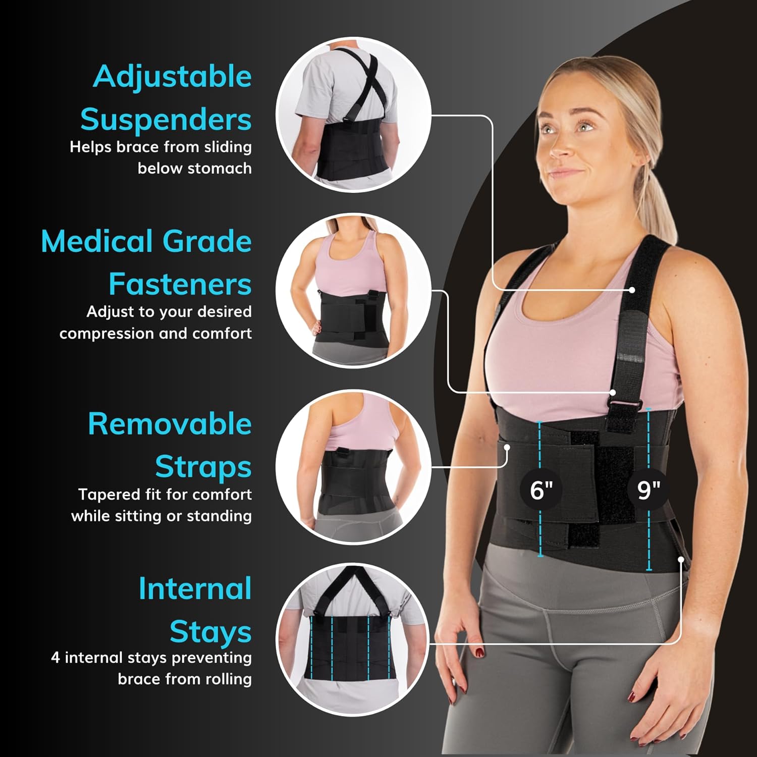 Industrial Back Support Straps | Detachable straps for safe handling of heavy loads