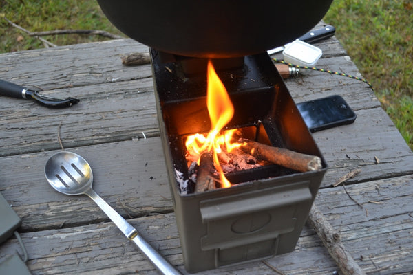 Compact Wood Burning Rocket Stove with Insulated Design