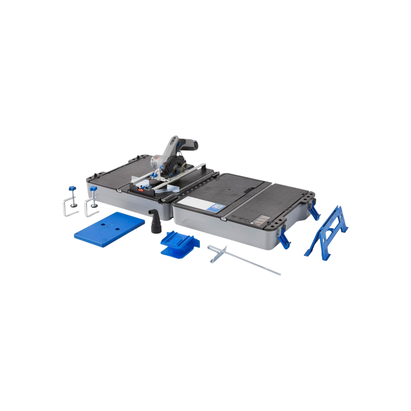 12V Brushless Portable Circular Saw Workstation with Laser Guide and Dust Collection