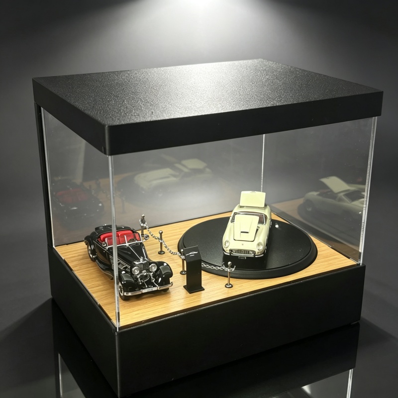 🚗 Wooden Rotating Display Cabinet