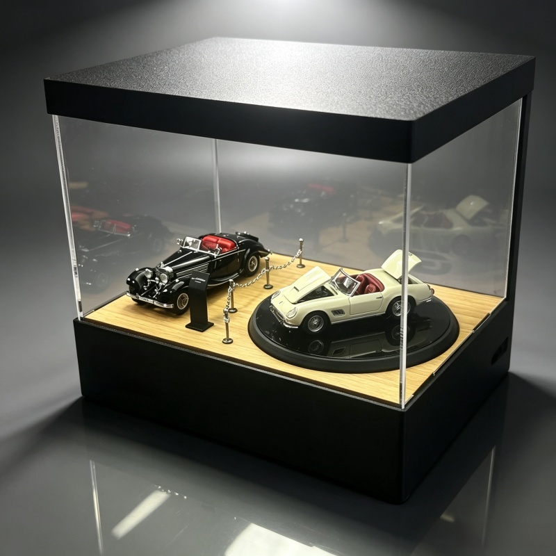 🚗 Wooden Rotating Display Cabinet