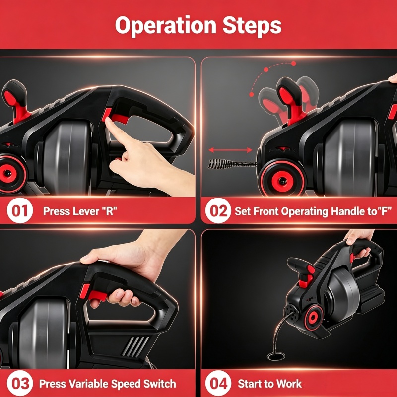 🔧 Electric Drain Cleaning Tool