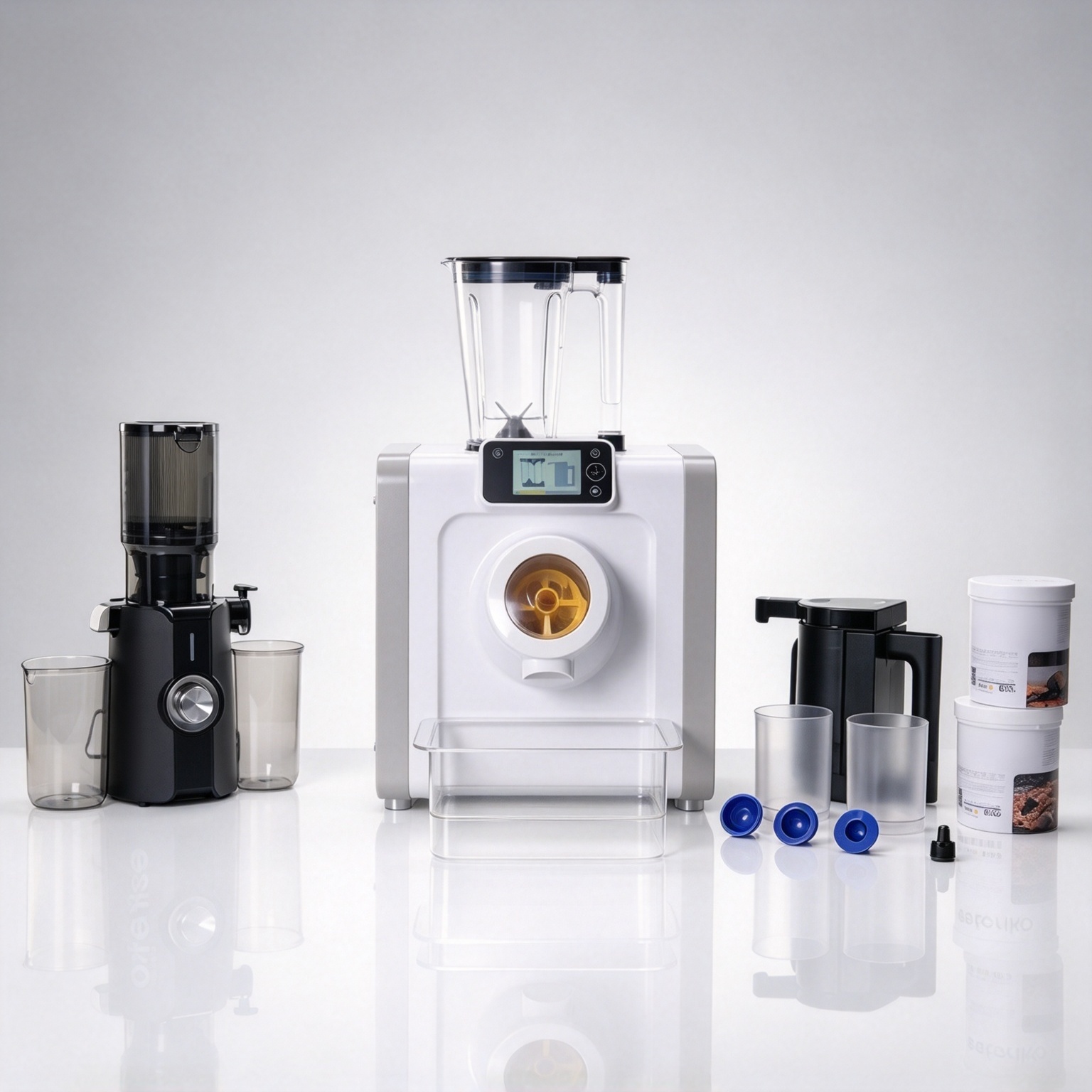 Full kit: spherification machine with juicer and jugs