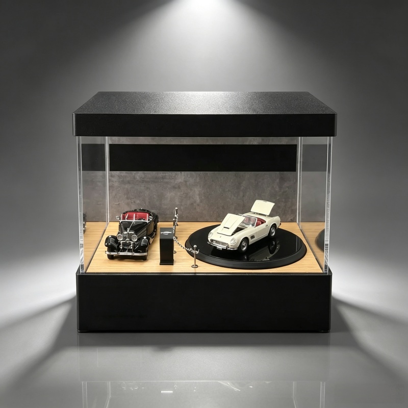 🚗 Wooden Rotating Display Cabinet