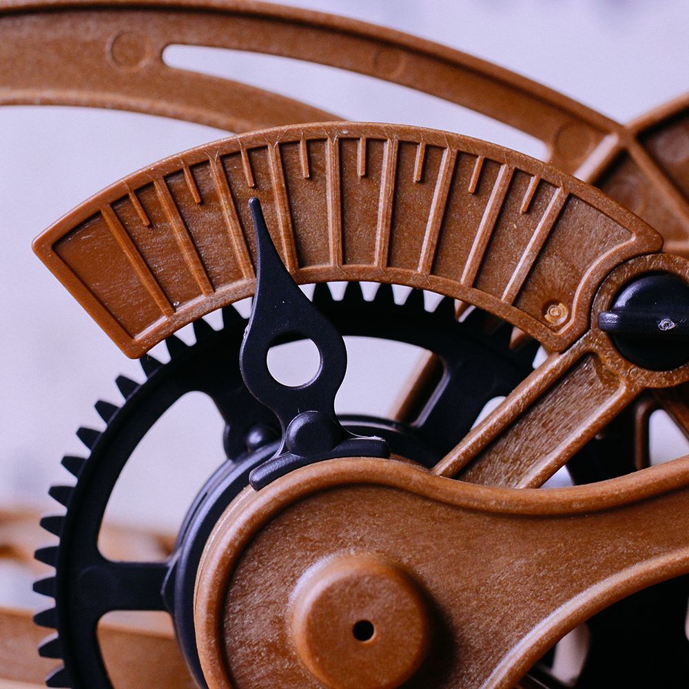 Rolling Ball Timer Mechanical Model Kit | No Glue STEM Assembly for Desktop Display & Learning
