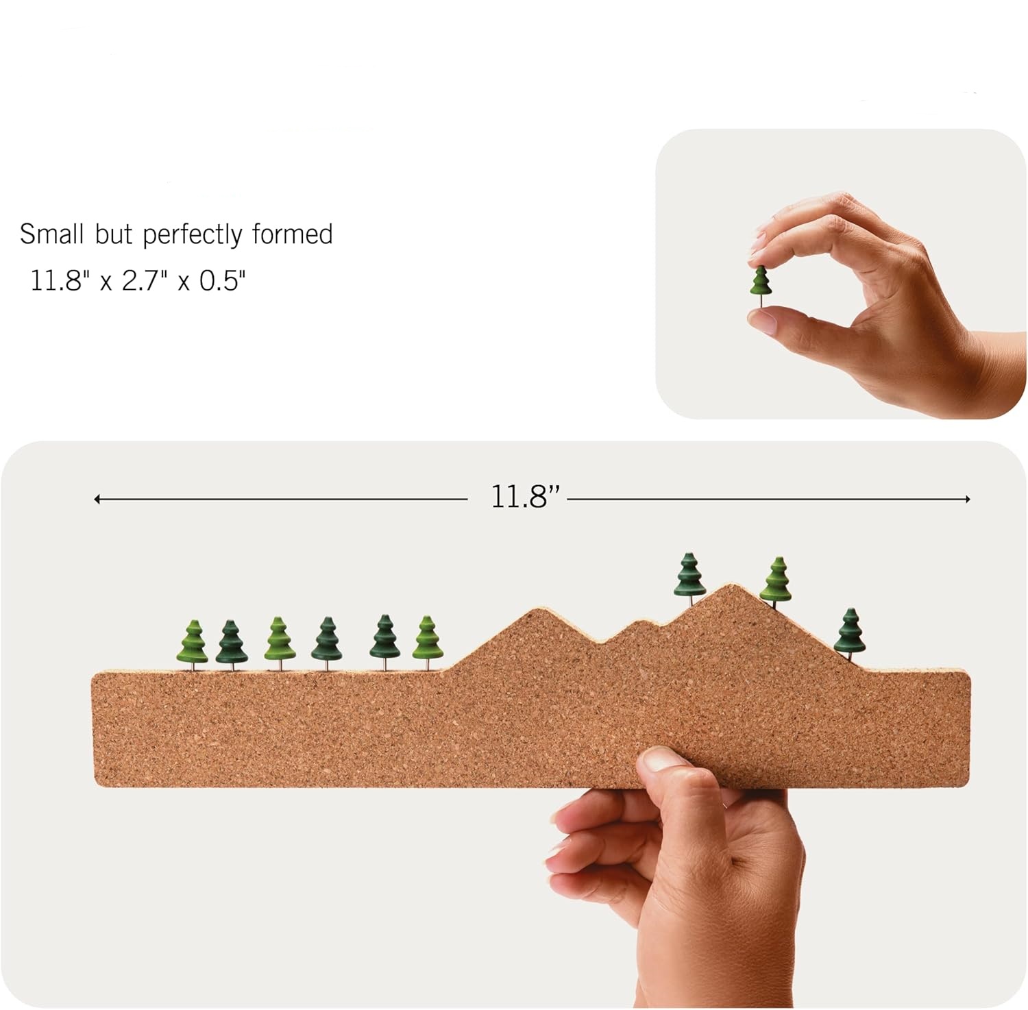 Decorative Cork Board Set : 3 Tiles + Tree Shaped Push Pins — 🎨📌