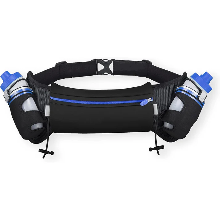 Unisex Running Hydration Belt with Dual Bottles