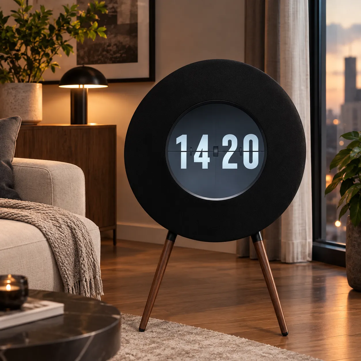 Retro Stand-Up Turntable with Display Screen, Show Album Covers & Built-in HiFi Speakers
