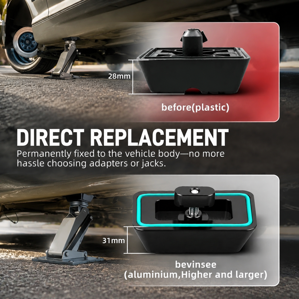 Billet Aluminum Jack Pad Set For Vehicle Lifting