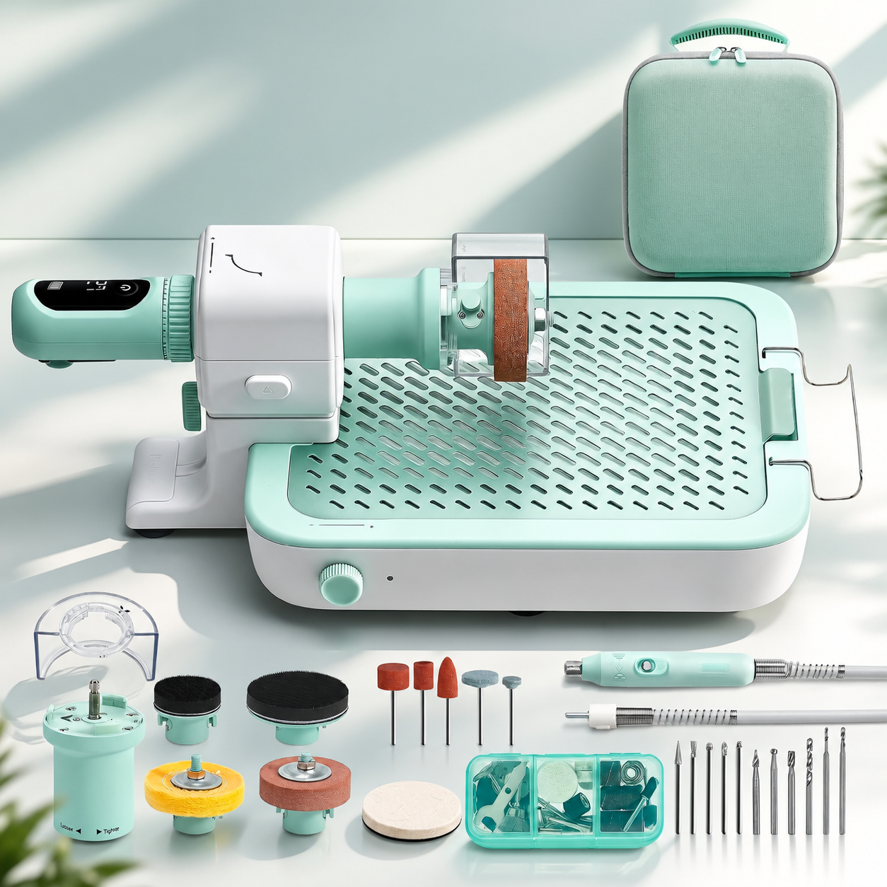 6-Speed Precision Rotary Tool Workstation with HEPA Dust Filtration