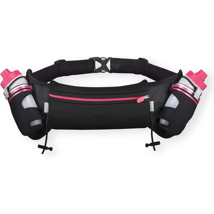 Unisex Running Hydration Belt with Dual Bottles