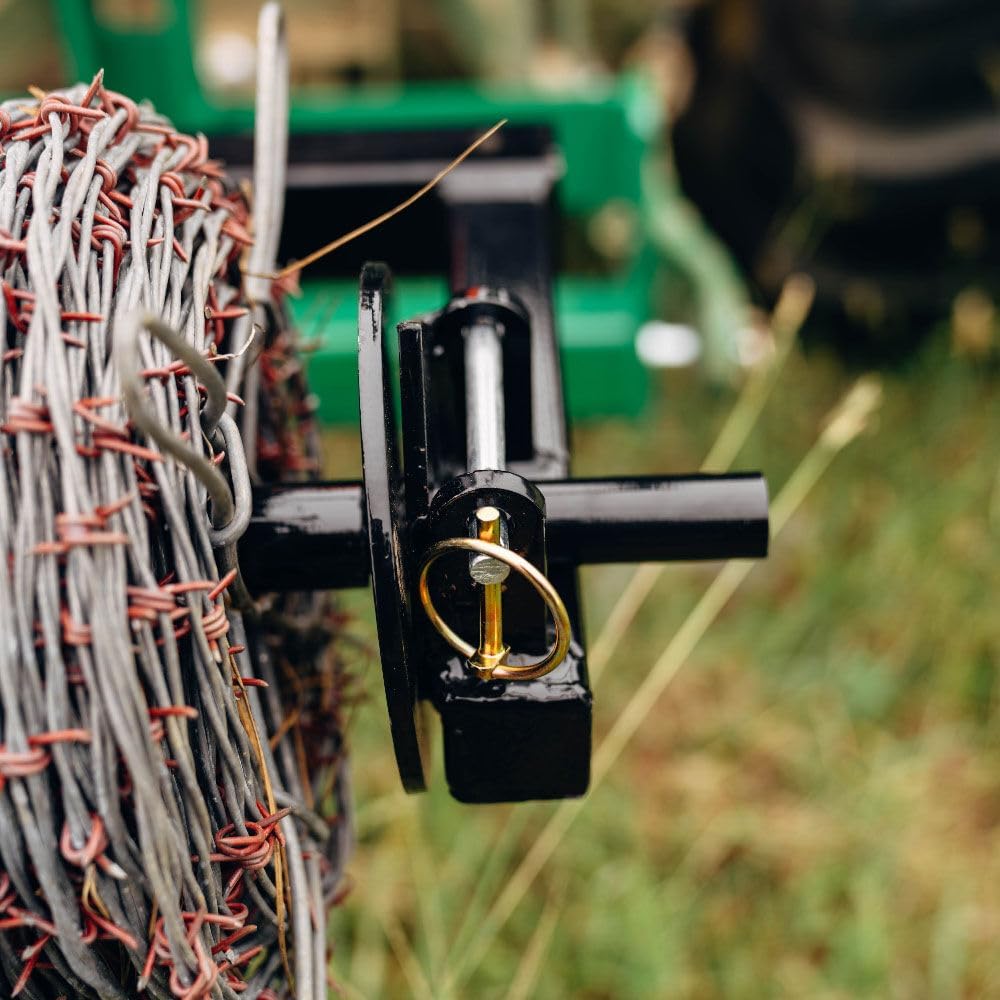 Adjustable Hitch-Mounted Wire Unroller for Farm & Ranch Fencing Projects