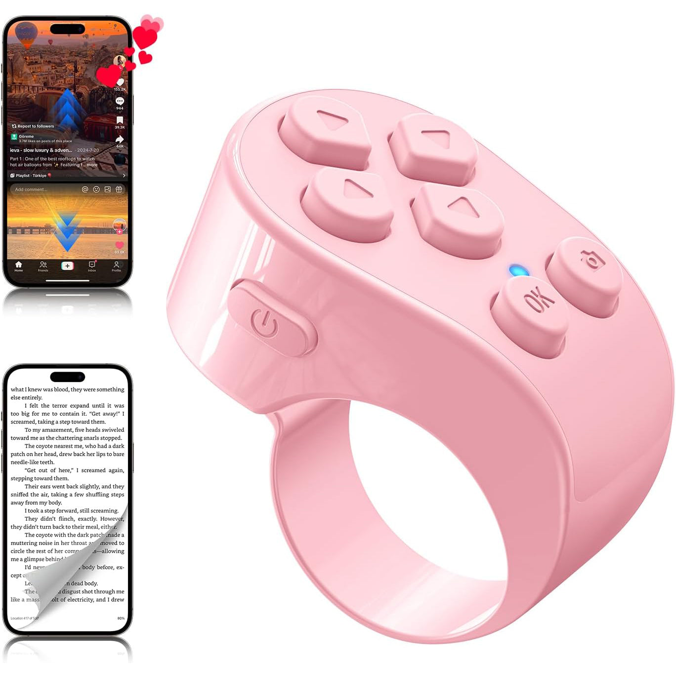 Bluetooth Scroll Ring Remote Controller