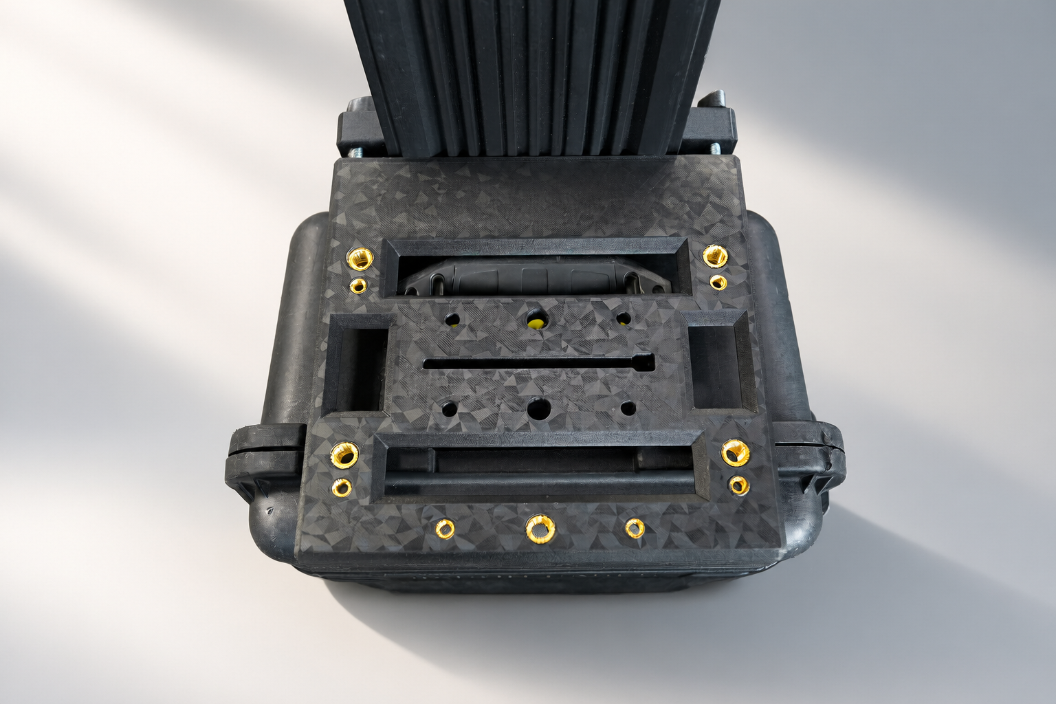Dual-Use Flip Camera Mounting Platform for Hard Shell Flight Cases