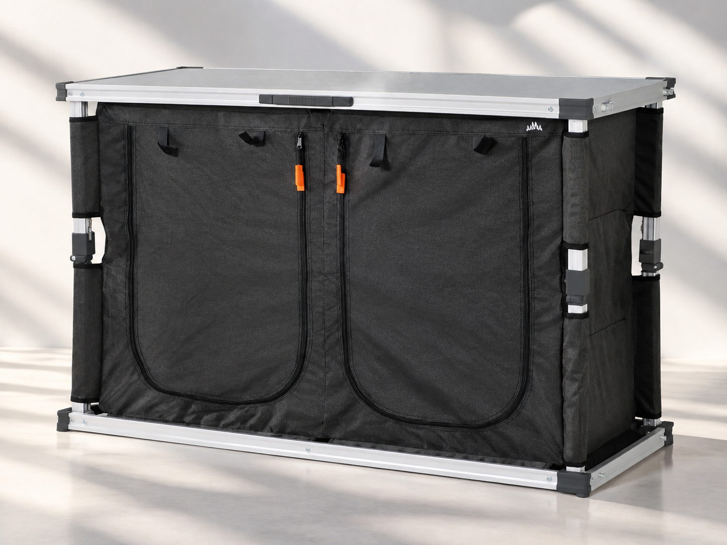 Quick Fold Camping Storage Cabinet , 6 Compartments Large Capacity Outdoor Organizer