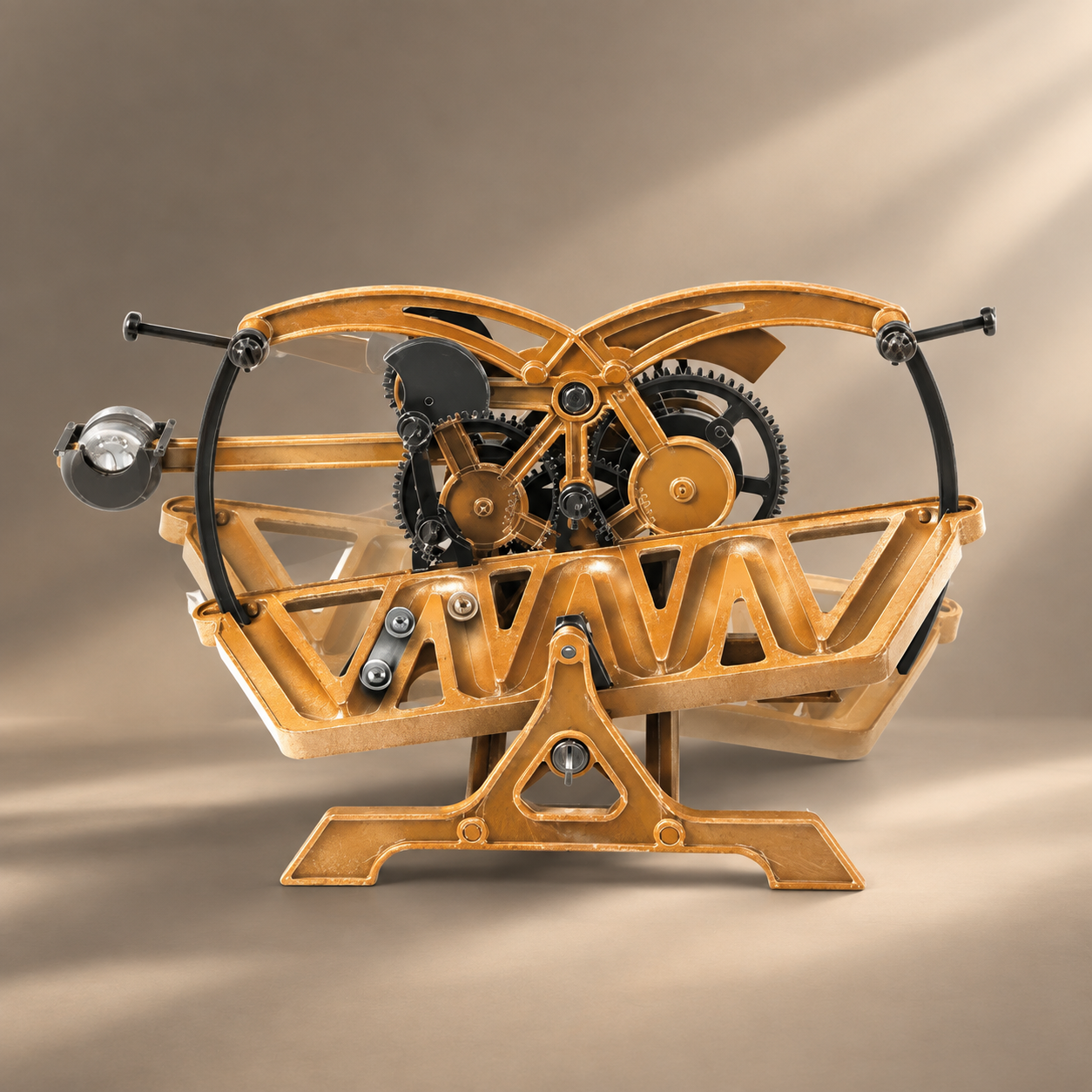 Rolling Ball Timer Mechanical Model Kit | No Glue STEM Assembly for Desktop Display & Learning