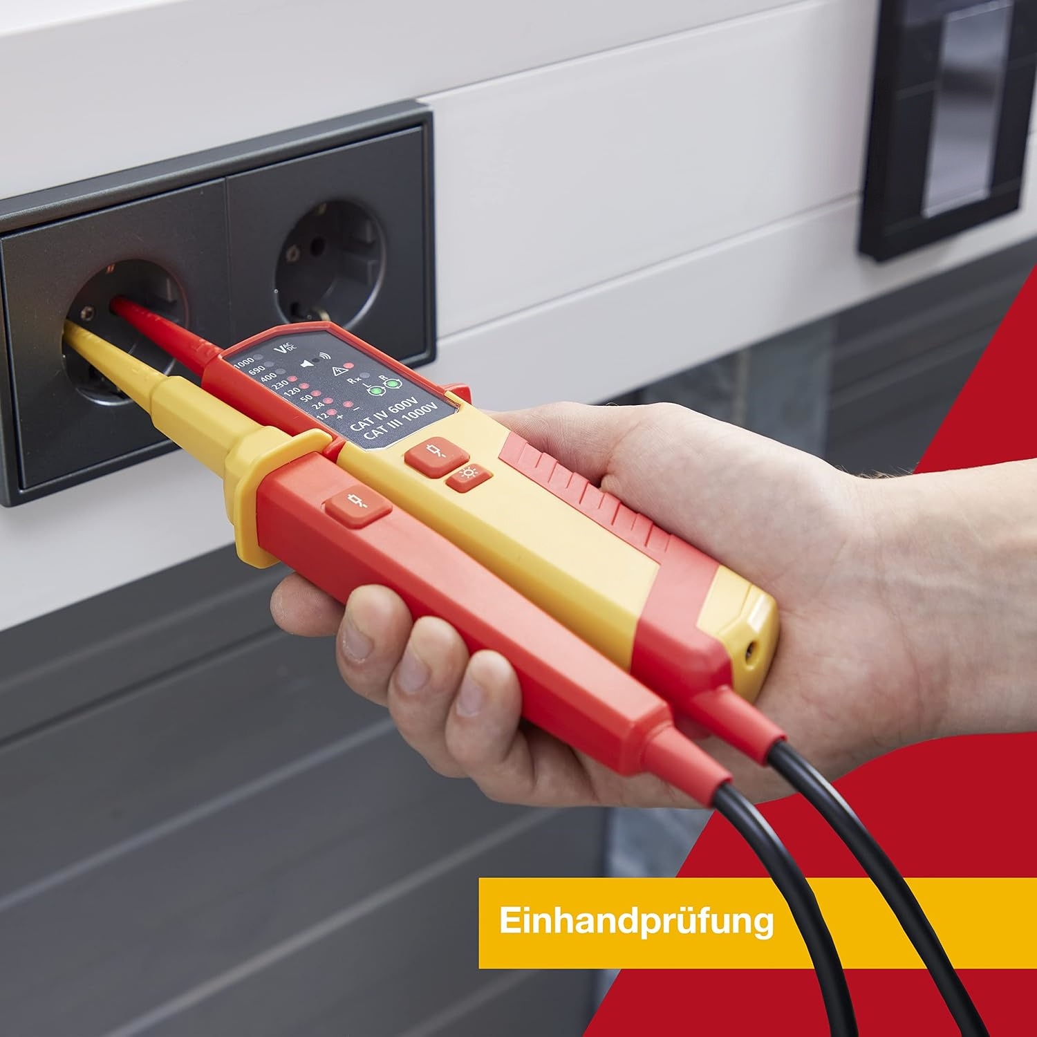Ergonomic Pocket Electrical Tester for Voltage & Continuity Checks
