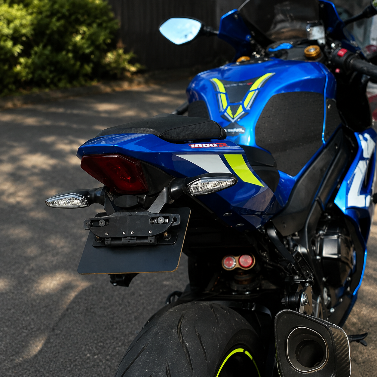 Universal Adjustable Flip Bracket | Flexible Motorcycle License Plate Mount